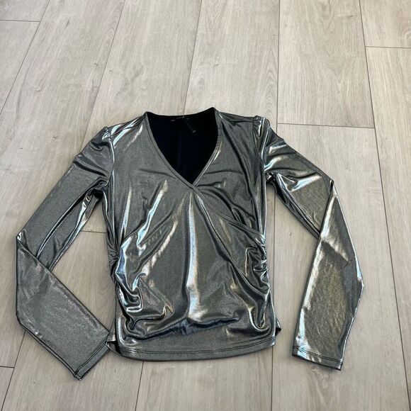 Joe's Metallic Jersey Top size s - Picture 1 of 10
